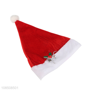 Factory supply fuzzy Christmas hat thickened Santa hat