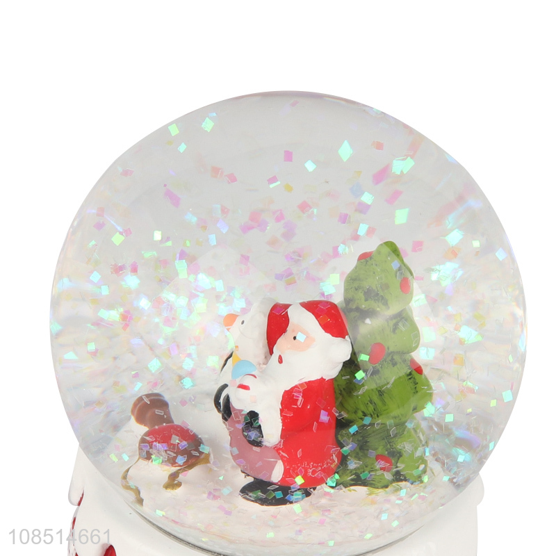 Factory supply Christmas snow globe Xmas water globe ornament