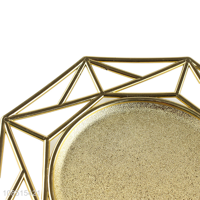 Wholesale modern geometric plastic dinner plate charger plates
