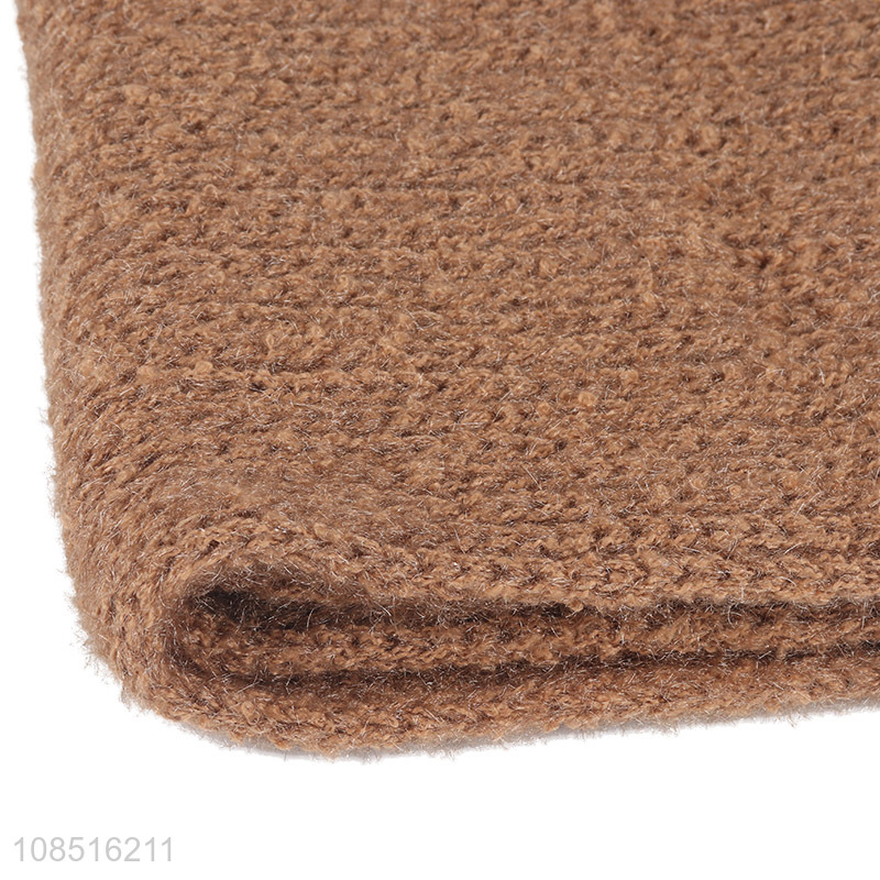 Good quality thick solid color knitted neck warmer for women