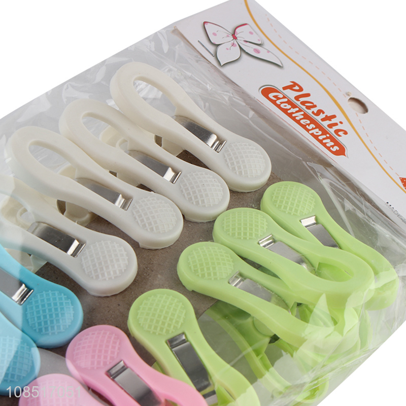 Top quality non-slip 16pieces plastic clips clothes pegs