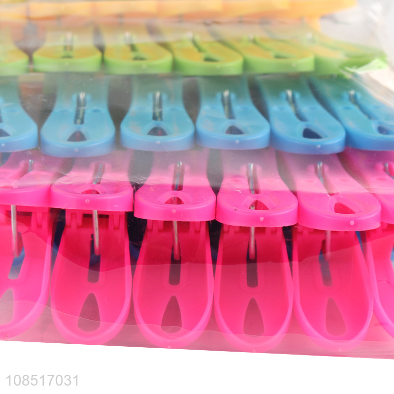 Factory wholesale 24pieces plastic clips clothes pegs