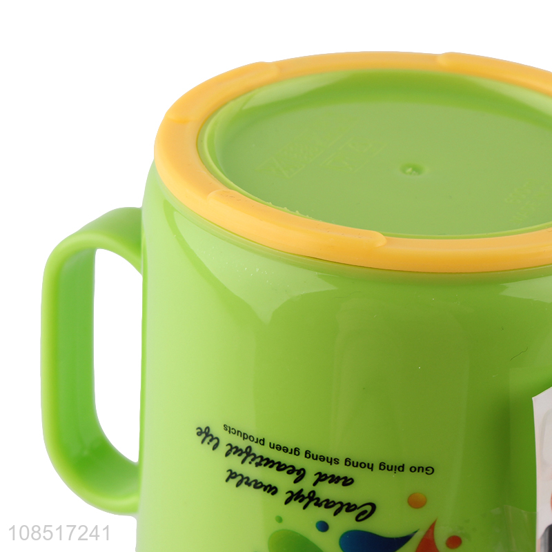 Latest design plastic household water cup mug with handle