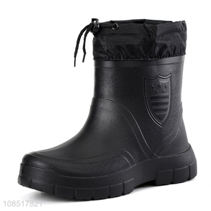 China factory winter warm men anti-slip rain boots for sale