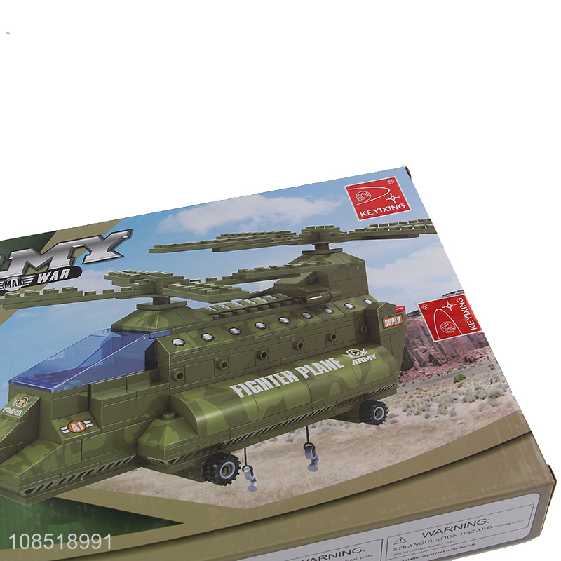 High quality helicopter model building block toys for sale