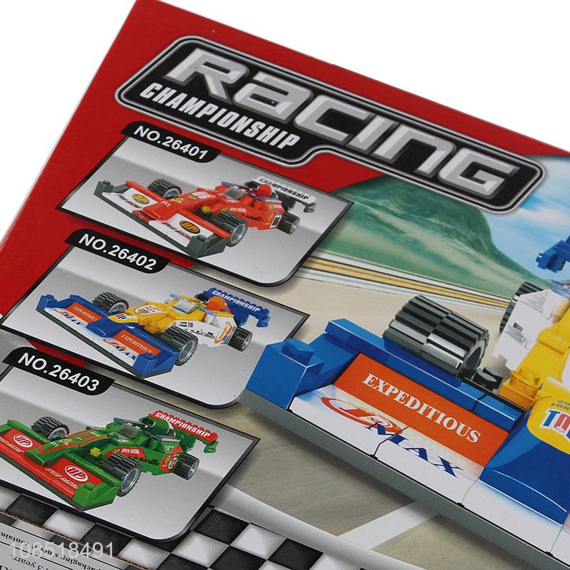 Yiwu market kids racing car model building block toys