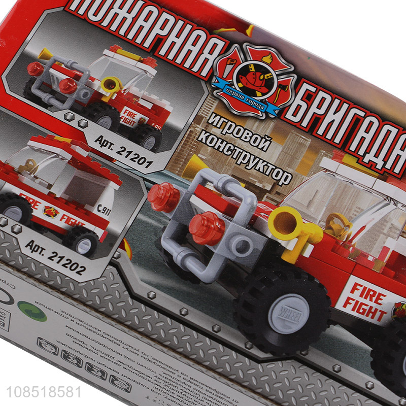 China products fire fighting truck building block toys for children