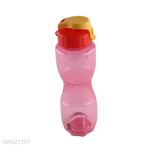 New arrival 600ml plastic space water bottle with straw & handle