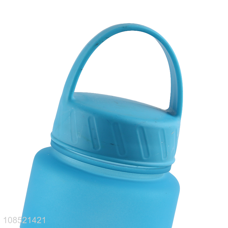 China supplier 700ml gradient color widemouth water bottle with handle