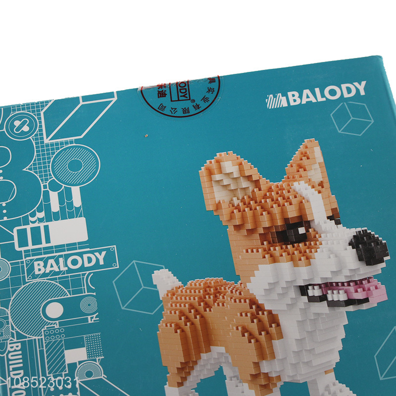 Factory supply dog assembly building blocks corgi building block toys