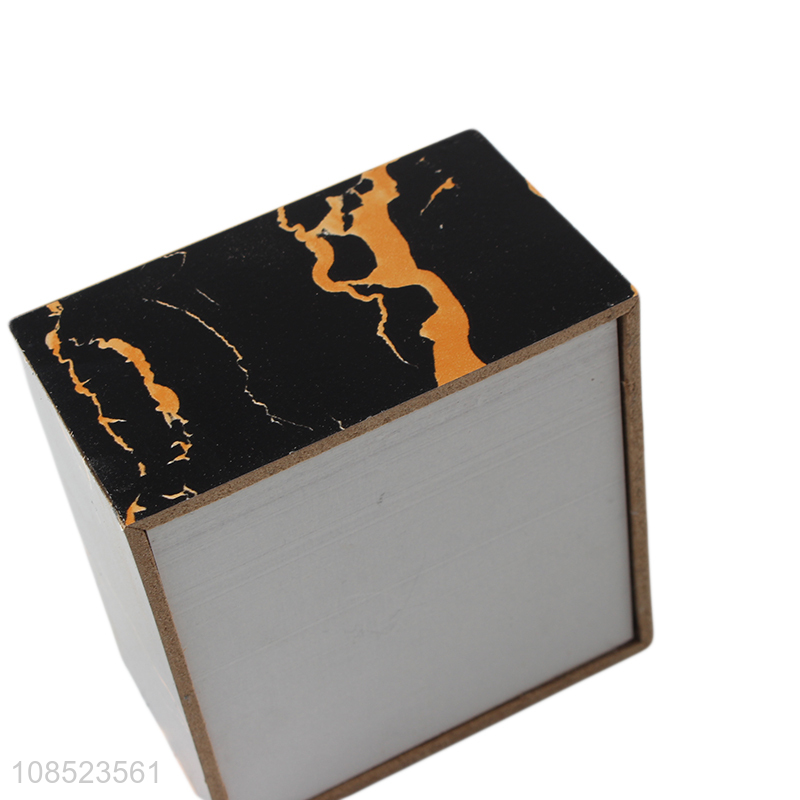 Good quality stylish marble pattern density board storage box with lid