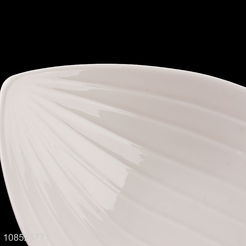 Good quality leaves shape ceramic plate tableware dishes