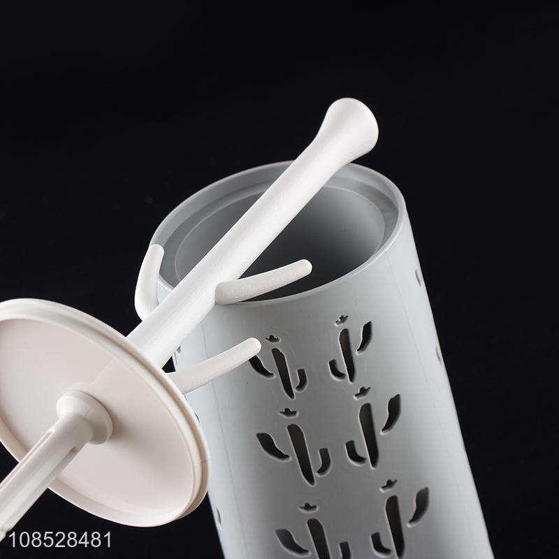Wholesale trendy plastic toile brush set bathroom accessories