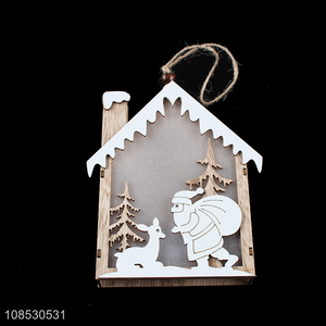 Latest products hanging wooden ornaments for christmas decoration