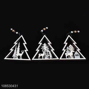 Good quality hanging wooden ornaments for christmas