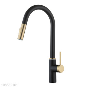 Factory price stainless steel touch control pull type kitchen faucet
