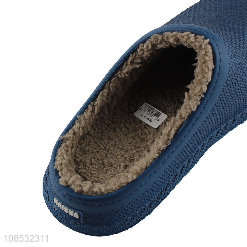 Good price EVA upper fleece lined slippers indoor slippers for men