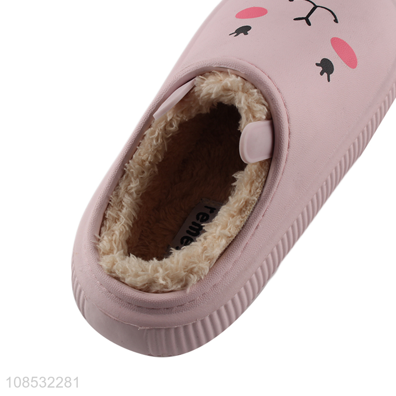 Wholesale kids boys girls winter slippers fleece lined indoor slippers