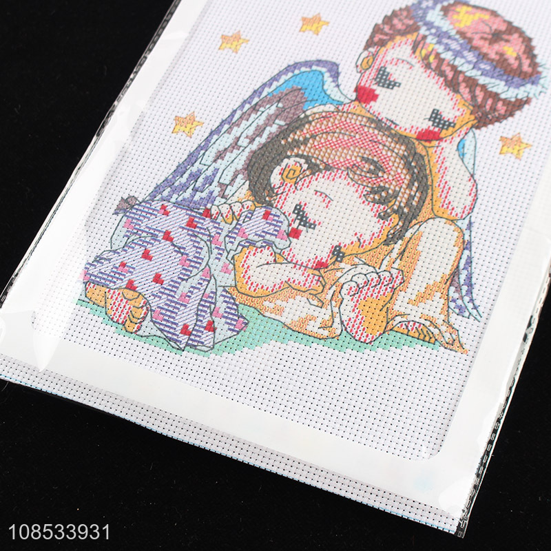 Hot selling DIY cross stitch embroidery kits with angel pattern