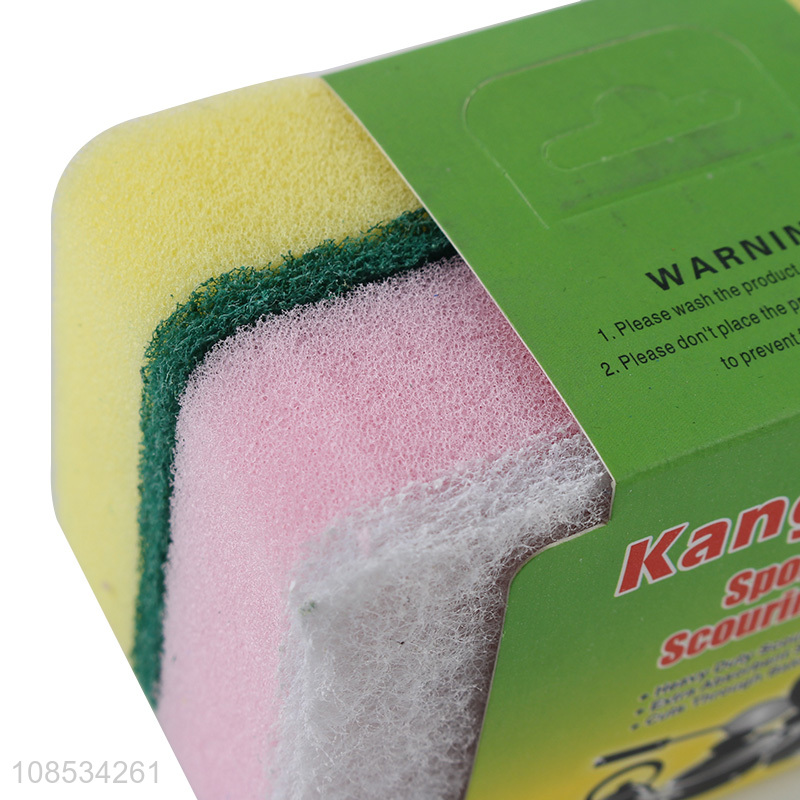 Factory supply kitchen cleaning sponge scouring pad for sale