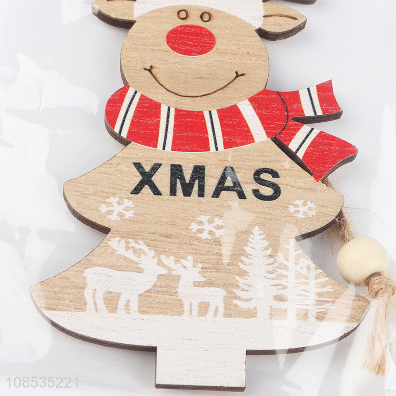 Good quality decorative wooden painted hanging Christmas ornament