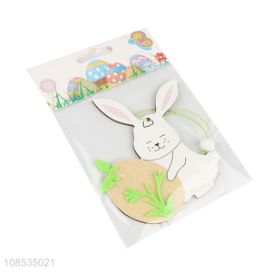 Wholesale laser cut wooden ornament for Easter tree decoration