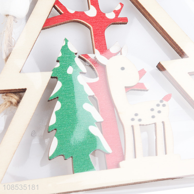 New arrival Christmas tree decoration hanging wooden ornaments