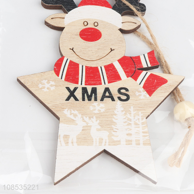 Good quality decorative wooden painted hanging Christmas ornament