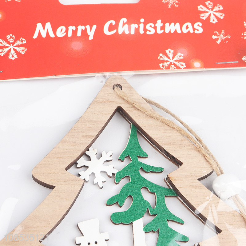 Wholesale Christmas hanging decoration wooden hanging ornaments