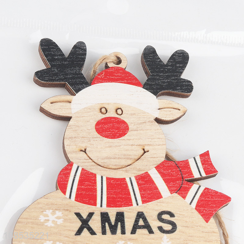 Good quality decorative wooden painted hanging Christmas ornament