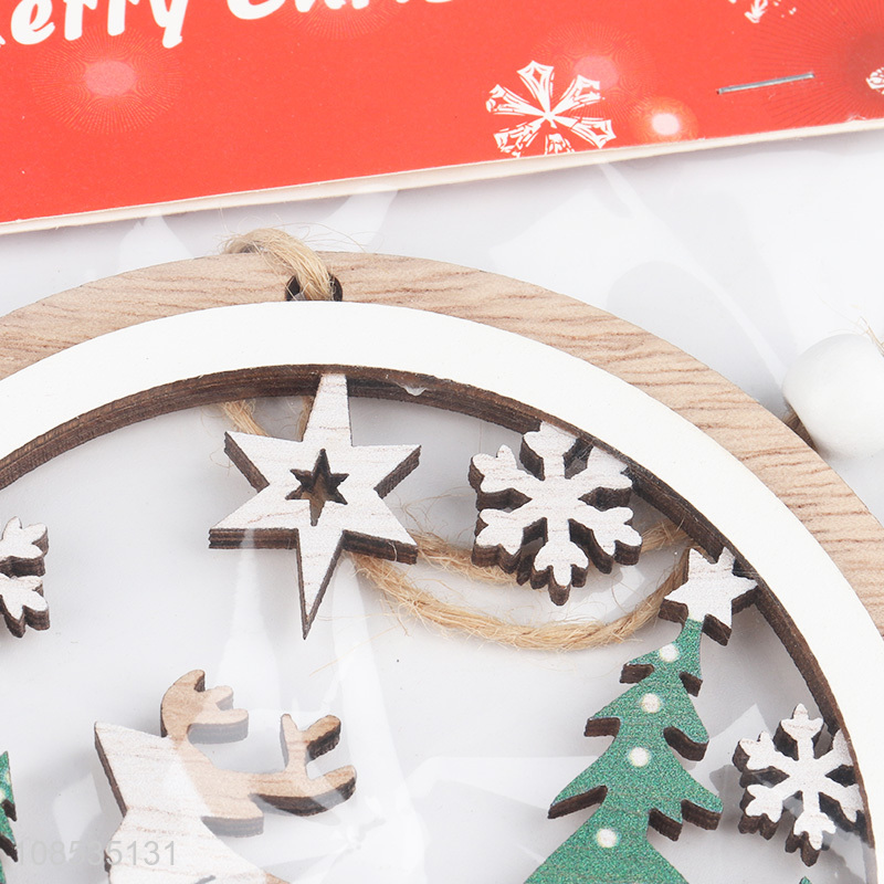 Wholesale laser cutting wood carving ornaments for Christmas tree