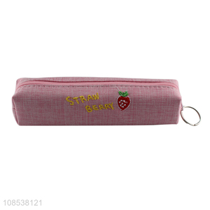 Good quality cute polyester cloth pencil bag pen case wholesale