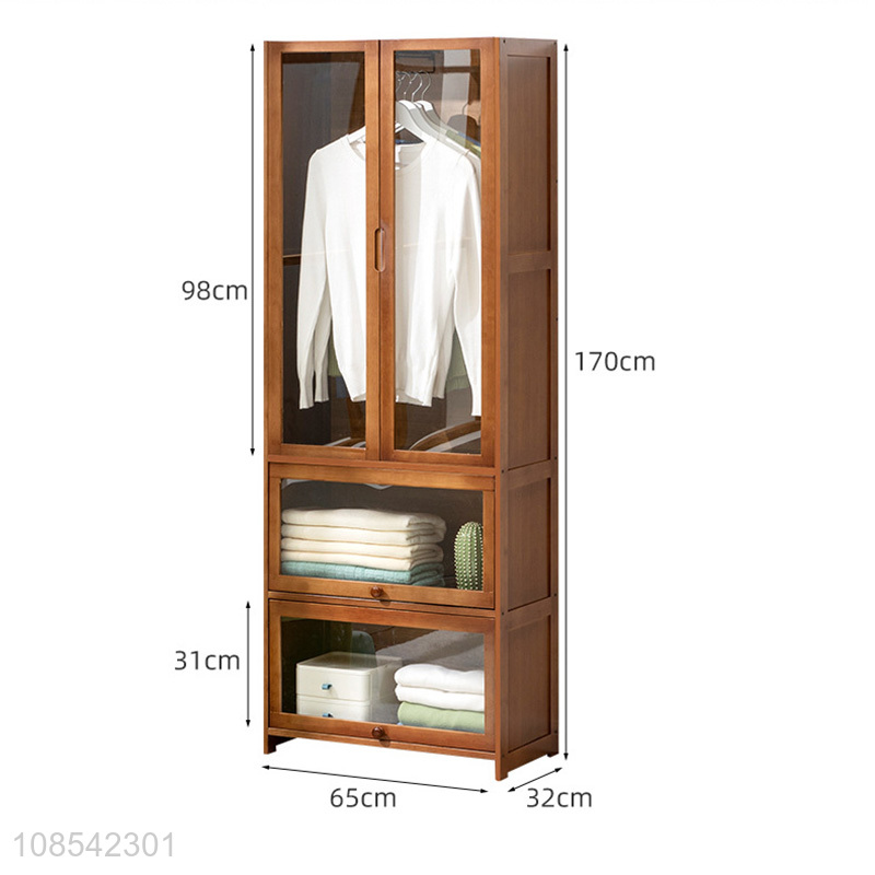 Wholesale home furniture bedroom furniture bamboo wardrobe closets