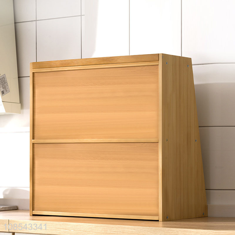 Hot sale multipurpose bamboo storage cabinet for kitchen countertop