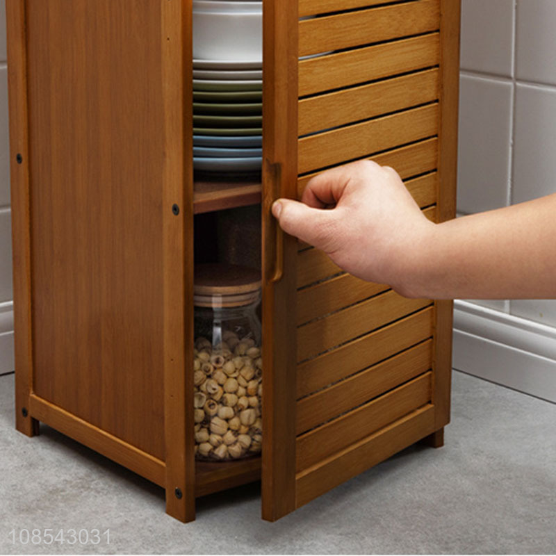 Factory supply bamboo kitchen storage cabinet kitchen corner cabinet