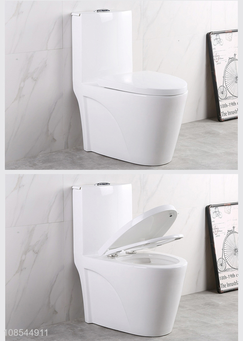 Wholesale home hotel one-piece silent swirl flushing ceramic toilet