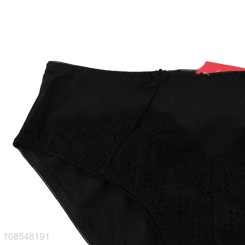 Wholesale womens panties low waist rib knit hipster briefs