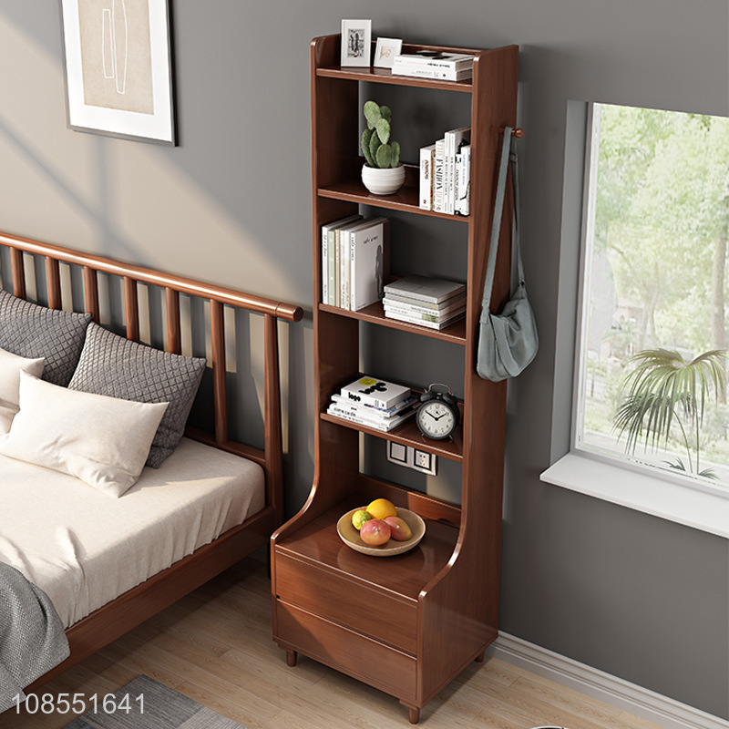 Top quality bedroom bedside table storage rack bookcase for sale