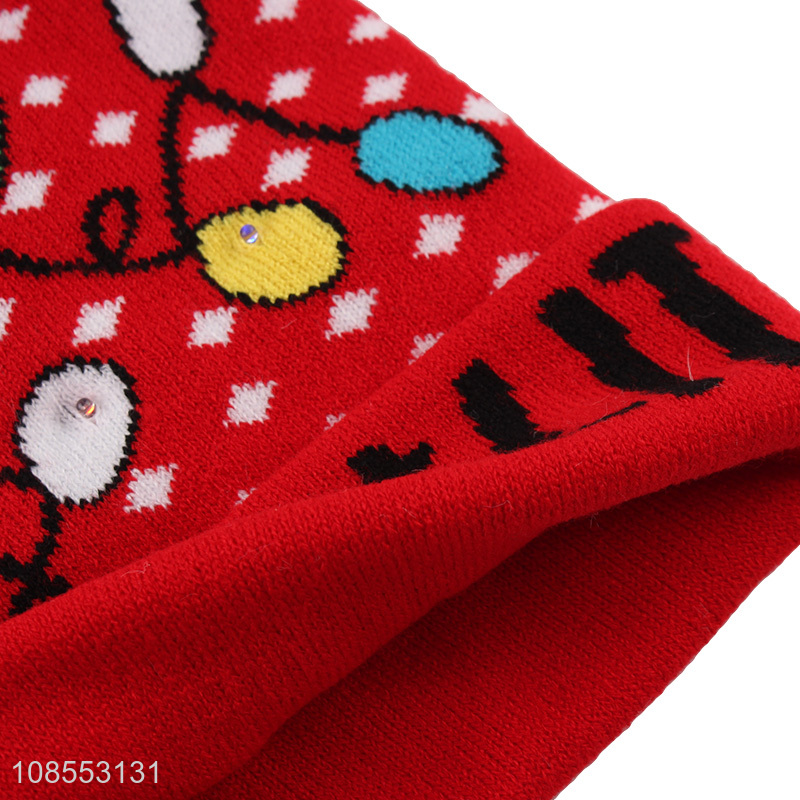 Best selling soft warm knitted christmas hat wholesale