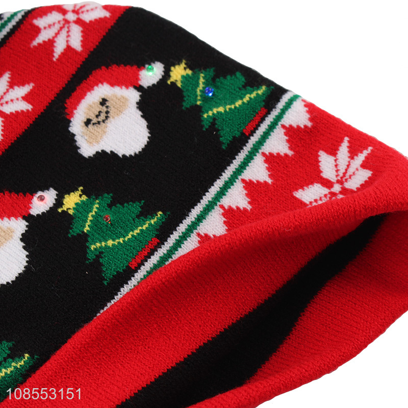 Yiwu market warm winter knitted hat christmas hat
