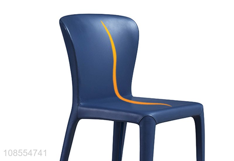 Factory wholesale  pu leather back-rest chair armless dining chair
