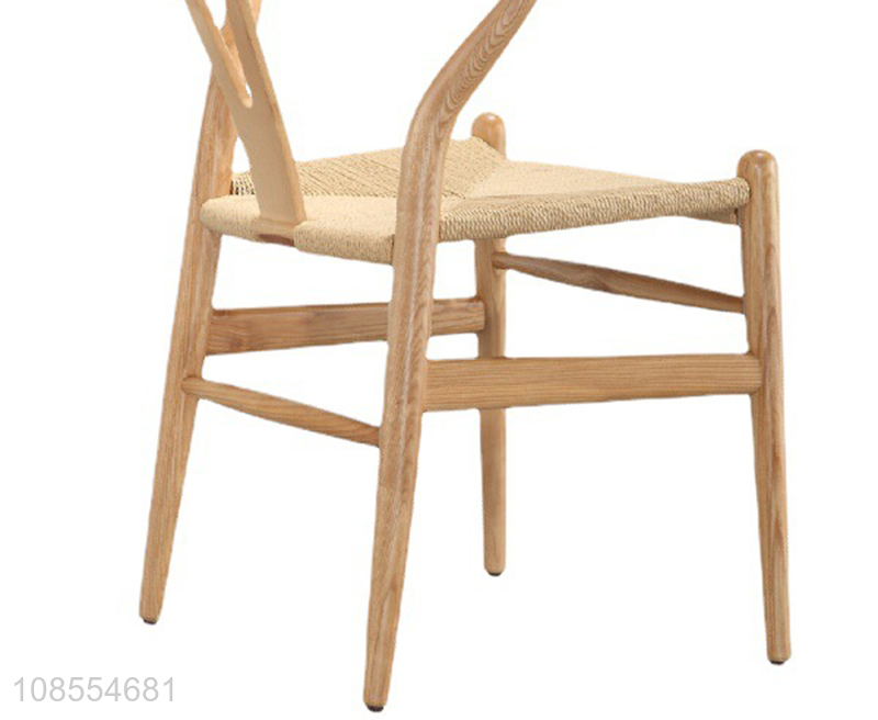 Factory supply wishbone chair solid wood rattan chair for dining