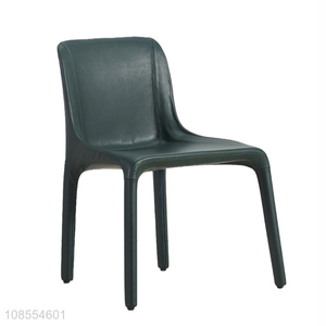 Good quality simple armless pu leather dining chair back-rest chair