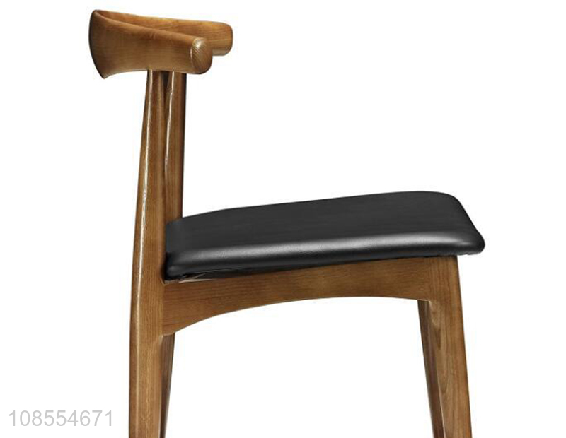 Hot selling simple household solid wood horn chair dining chair
