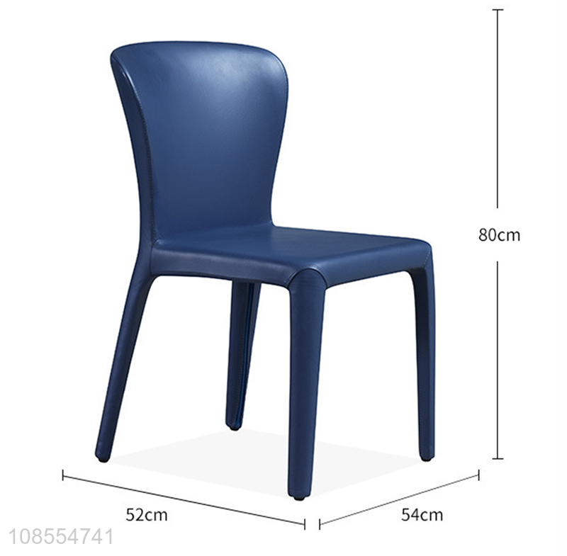 Factory wholesale  pu leather back-rest chair armless dining chair