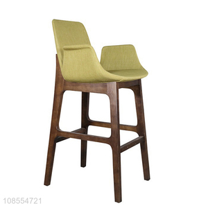 Wholesale solid wood pu leather high stool bar chair bar supplies
