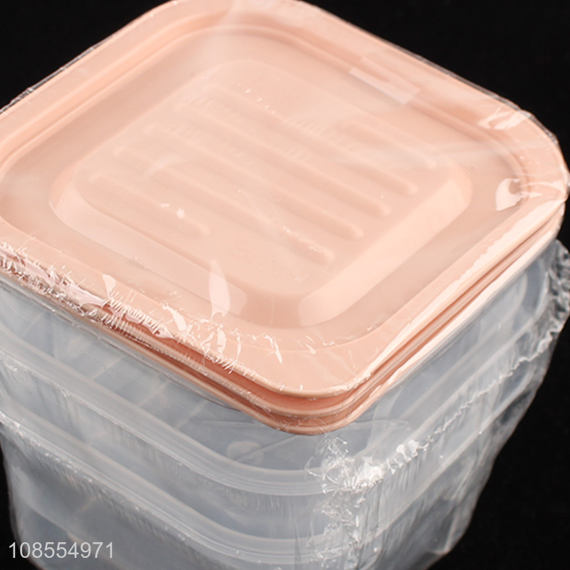 Good quality 3pieces plastic sealed storage jar for food