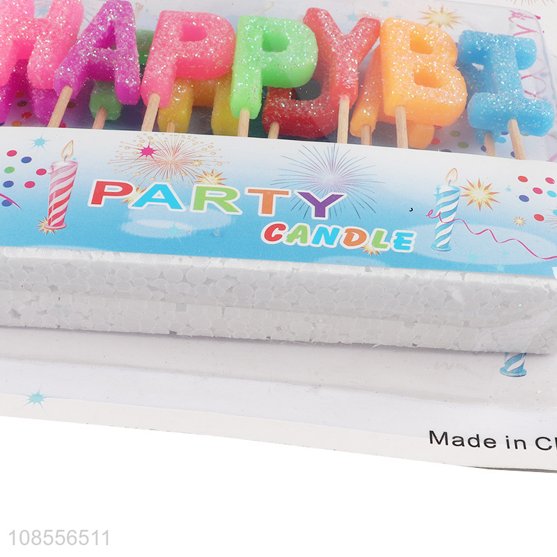 Top selling colourful happy birthday candle wholesale