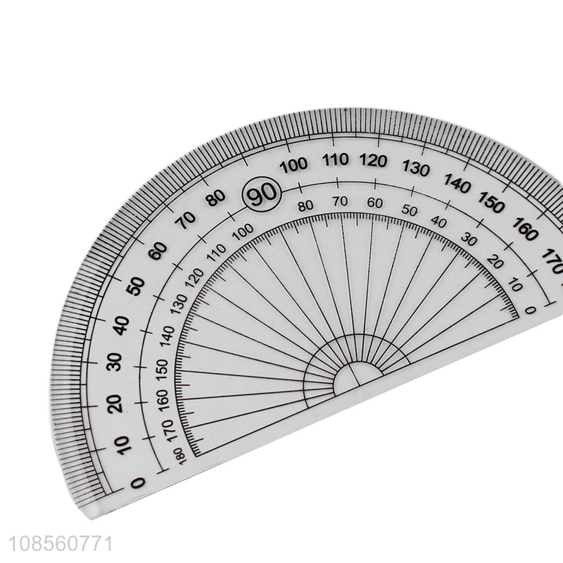 Yiwu market 4pcs protractor ruler set plastic meauring tools