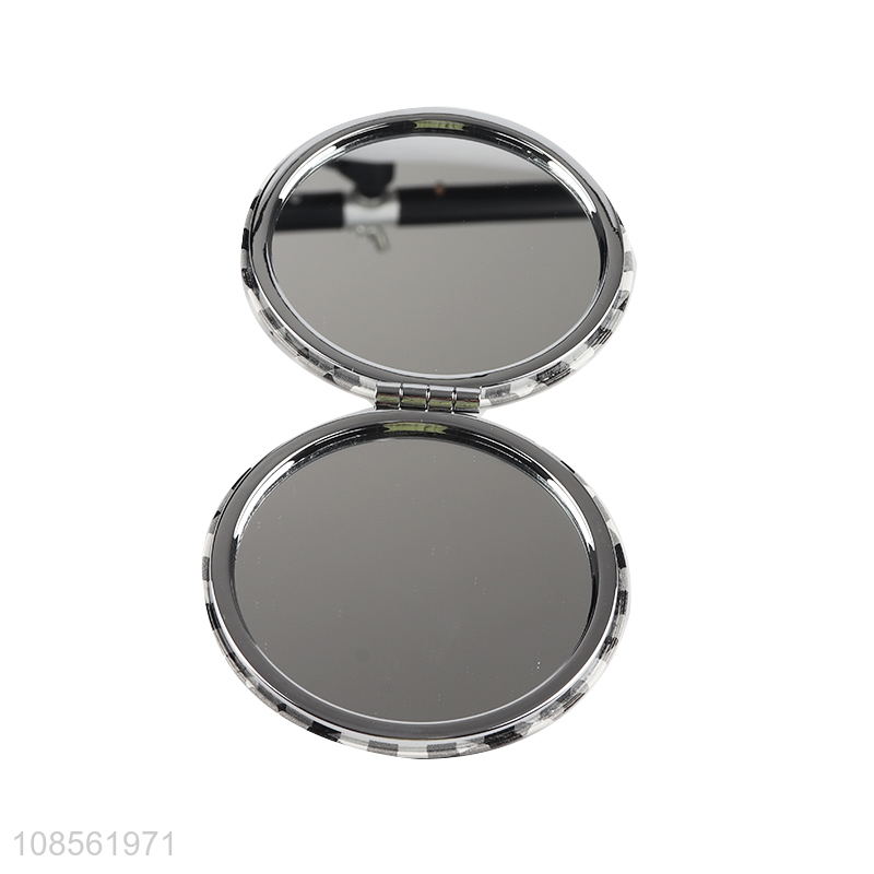 Good quality round double sided compact mirror cosmetic mirror